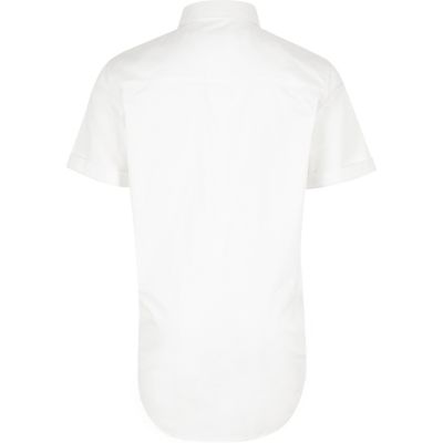 Boys white short sleeve shirt